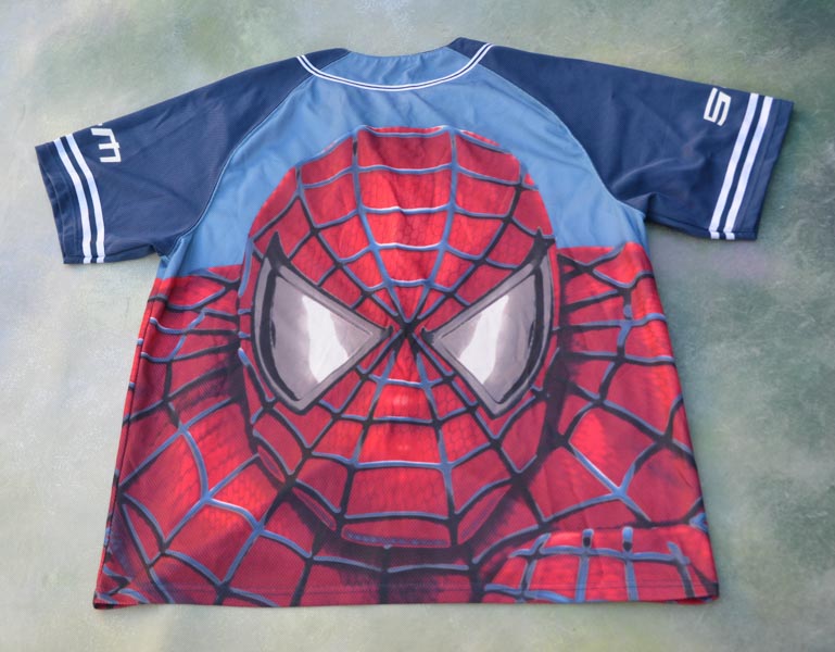 spiderman baseball jersey